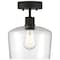 Access Lighting Port Nine Chardonnay, Chardonnay LED SemiFlush, Matte Black Finish, Clear Glass 63147LEDDLP-MBL/CLR - alternate 5